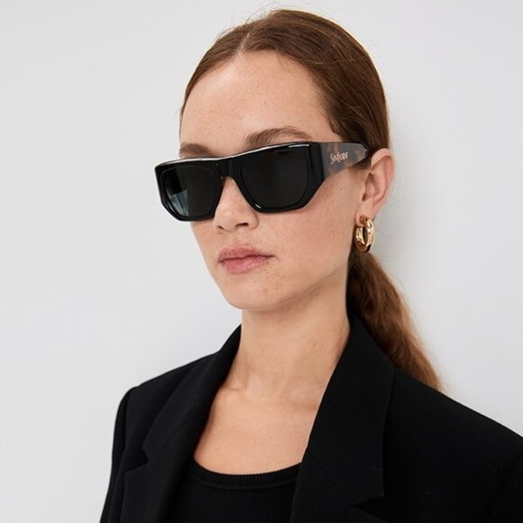 NEW SL740 004 SQUARE UNISEX SAINT LAURENT BLACK GREY SUNGLASSES SL 740 004 - Picture 4 of 5